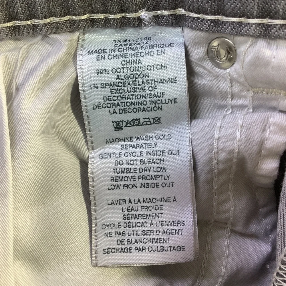 True Religion Ricky Big T Flap Relaxed Straight Jeans 33 x 34 (Actual 34x33) NWT